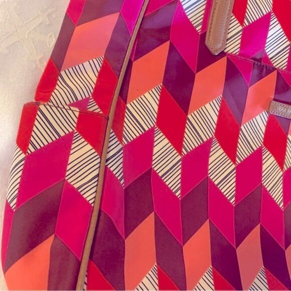 Vera Bradley Shoulder Bag Handbag Shopper Bohemian Chevron XL Gorgeous - Picture 6 of 9